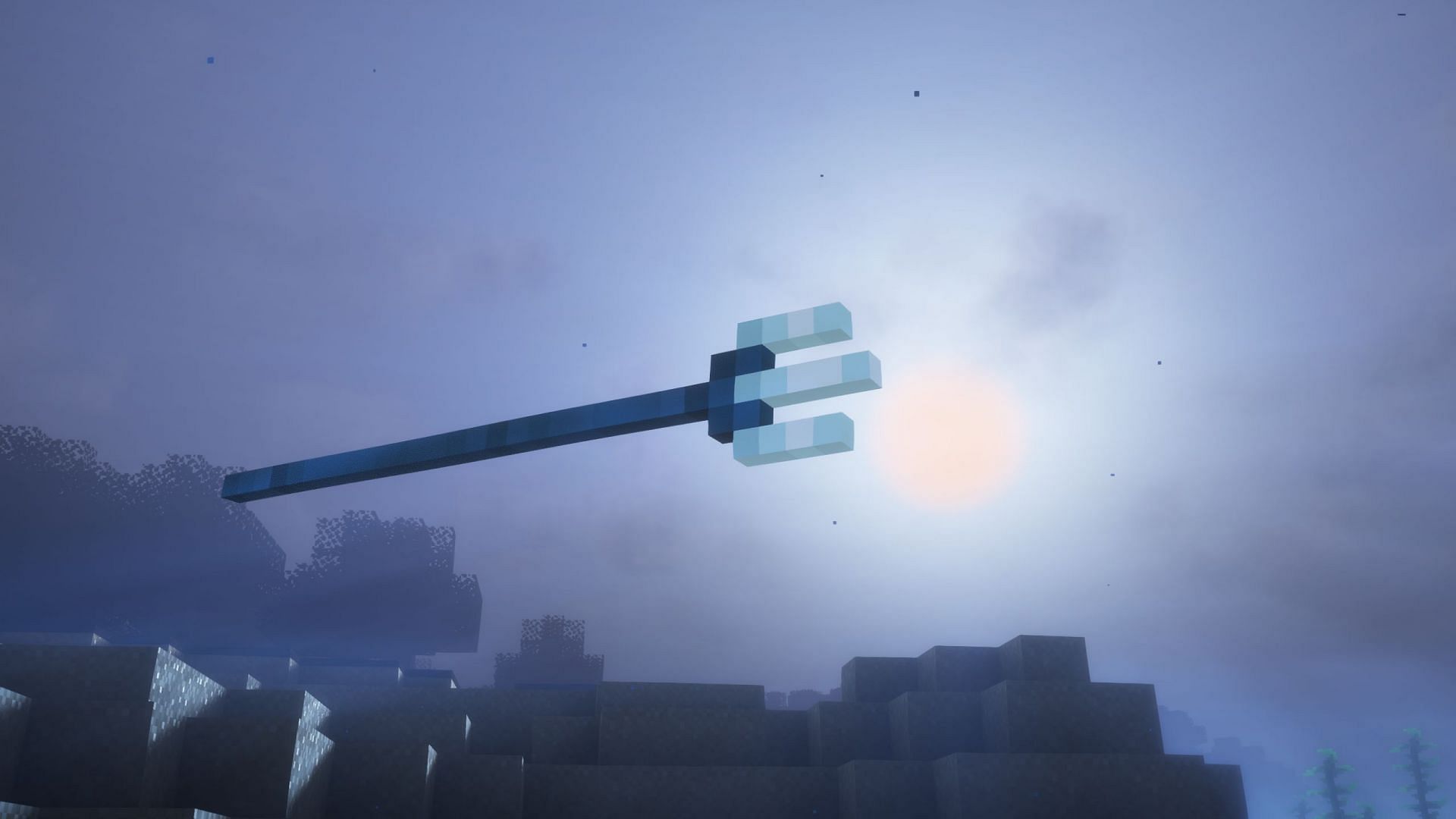 New underwater gear can have special abilities like a trident (Image via Sportskeeda Gaming || Mojang Studios)